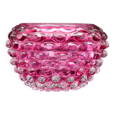 Rare pink Barovier e Toso Bugnato vase