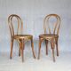 2 chaises Bistrot vers 1910 assise bois thermoformées
