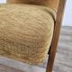 Fauteuil inclinable en bois et tissu des années 70