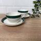 Set of 2 Digoin Sarreguemines cups and saucers