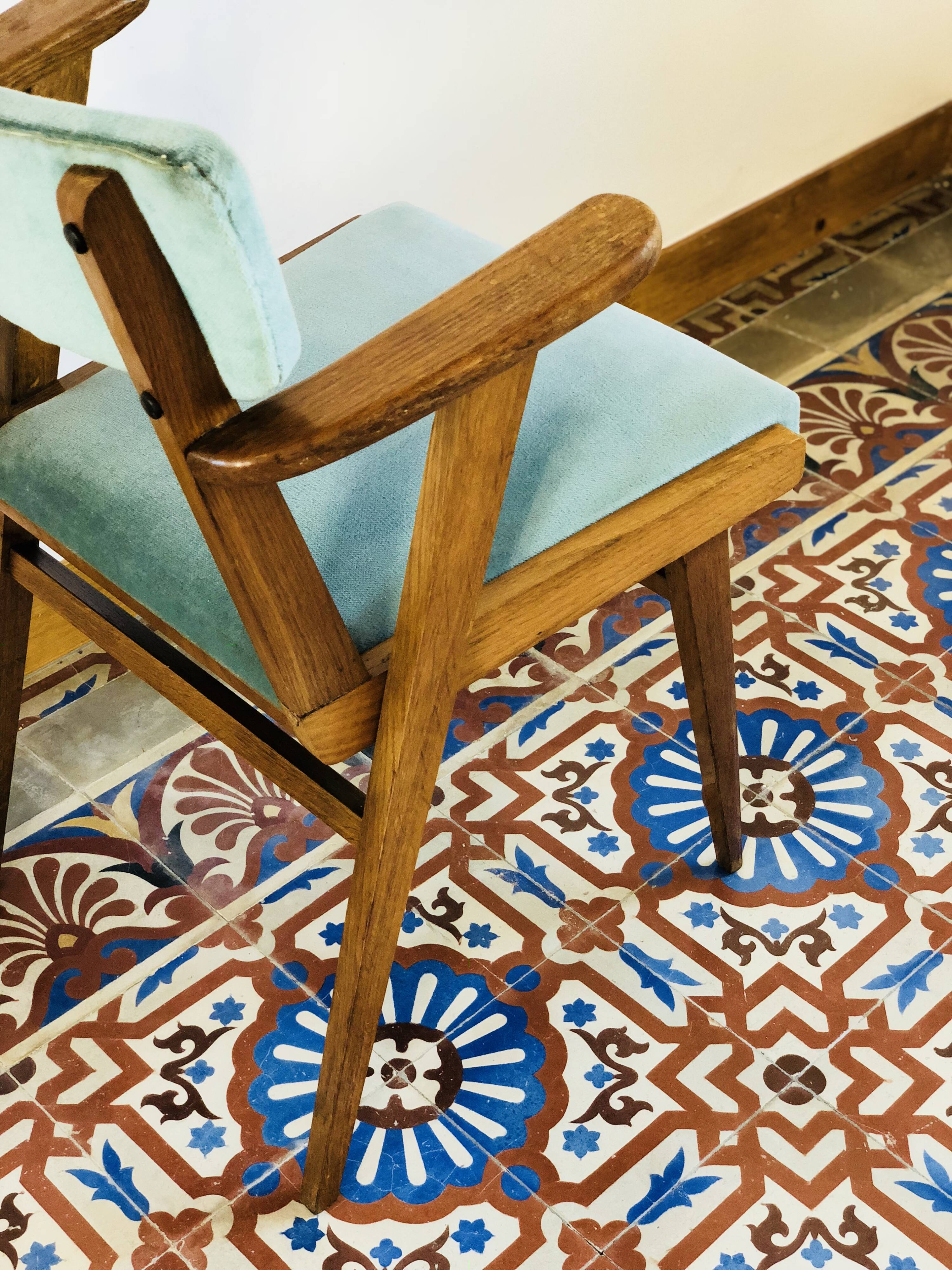 Velvet armchair 1960