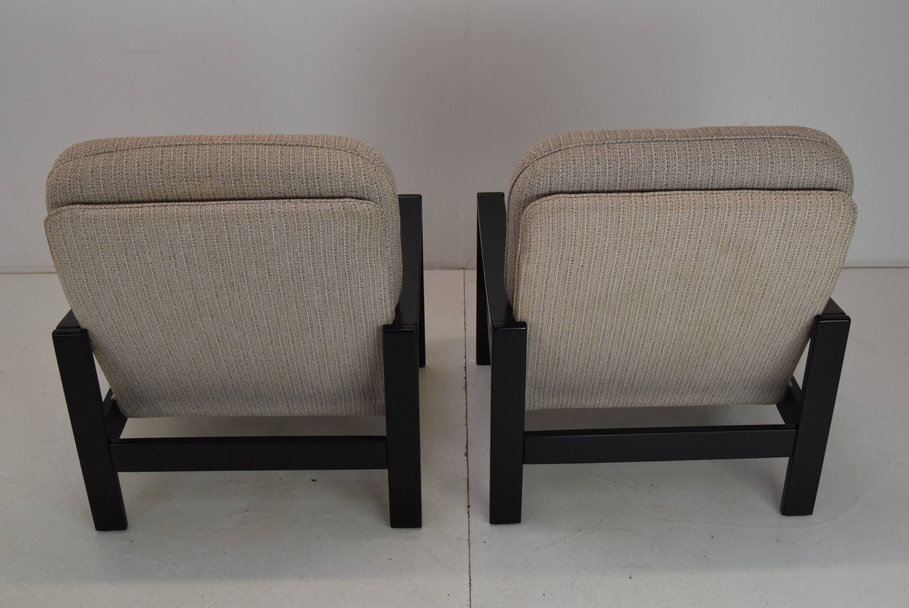 Pair of mid-century armchairs Leda Lux 1980's