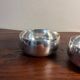 Set of two silver-plated finger bowls from Christofle