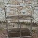 Vintage iron and smoked glass serving trolley