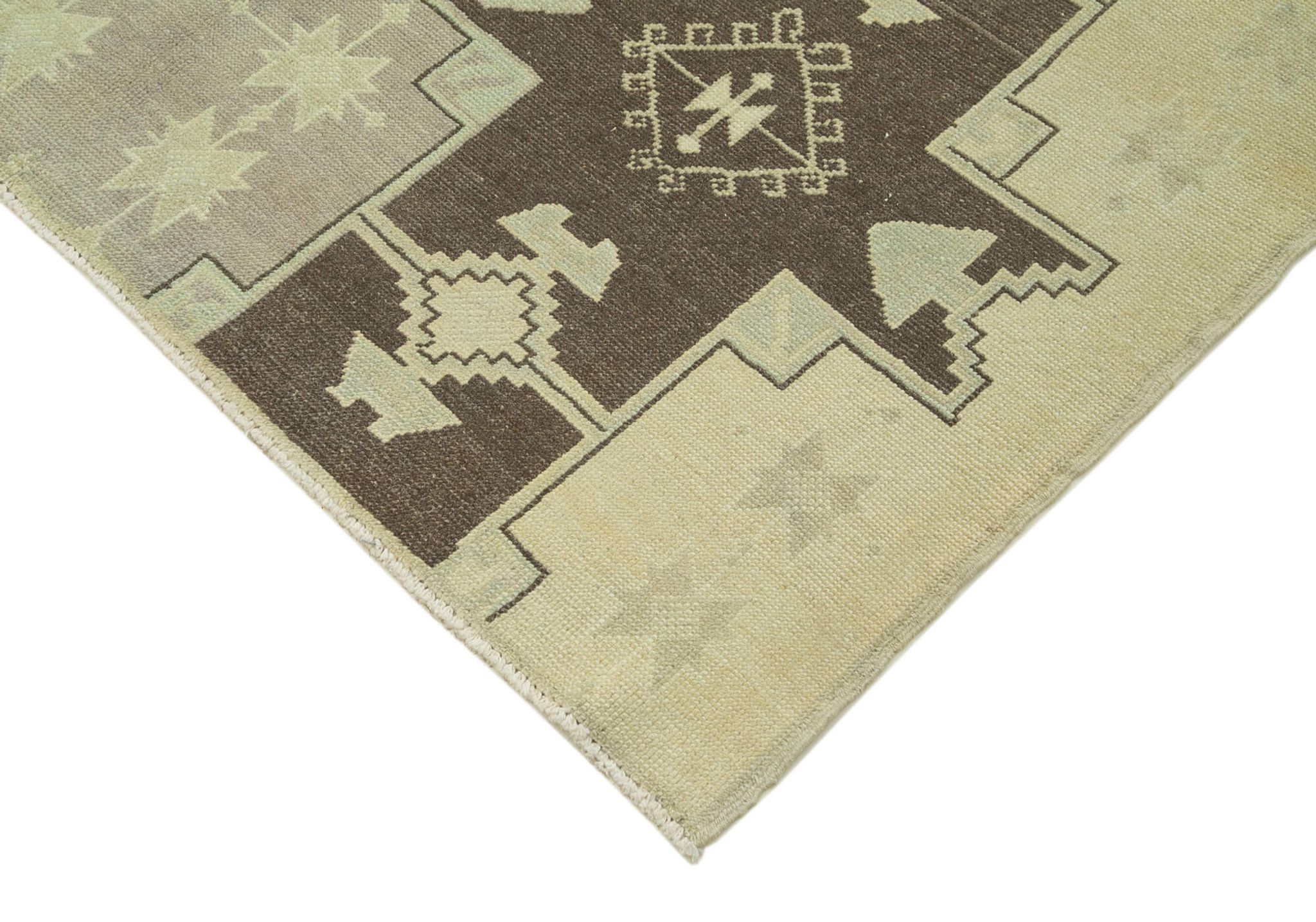 1960s handmade antique oriental beige rug 147 cm x 275 cm