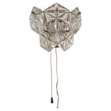 Rare Midcentury Glass Wall Lamp in Style of Kinkeldey, 1960s.