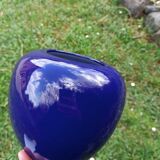 Intense blue ceramic vase