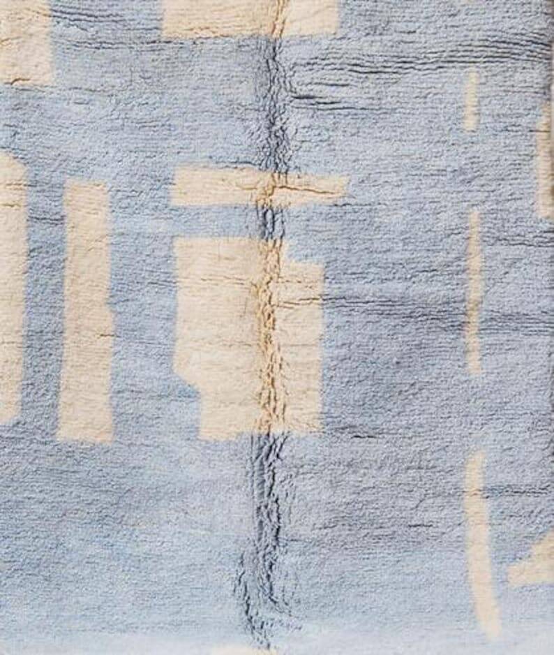 Authentic handmade natural wool Atlas rug size 1.4/2.6 m