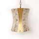 Suspension verre et laiton vintage, lustre vintage