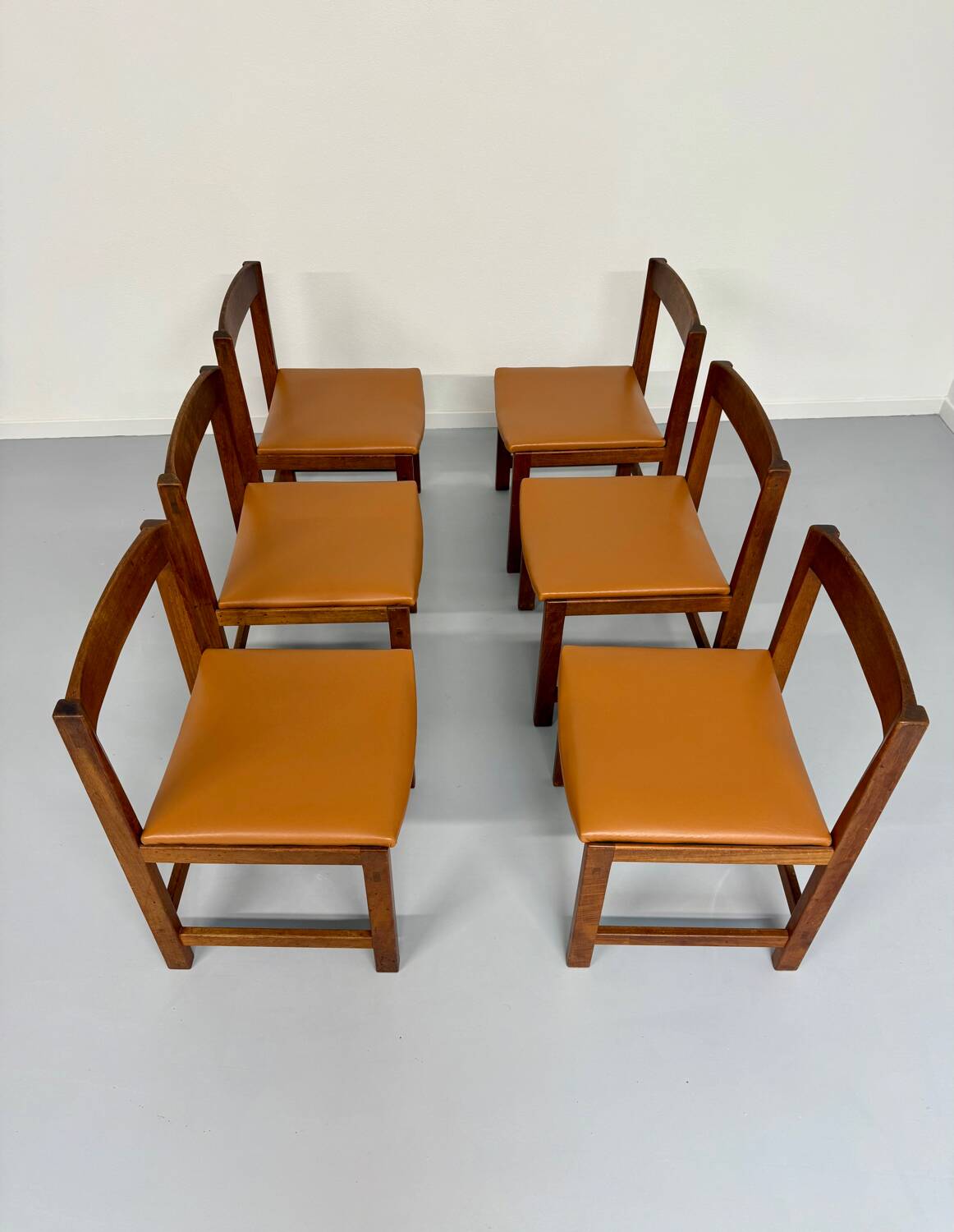 Lot of 6 old Scandinavian chairs "Corona" design 60s Lennart Bender