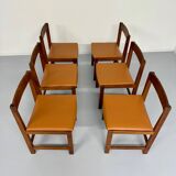 Lot of 6 old Scandinavian chairs "Corona" design 60s Lennart Bender