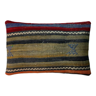 Housse de coussin vintage turque faite à la main, 30 x 50 cm