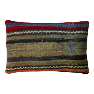 Housse de coussin vintage turque faite à la main, 30 x 50 cm