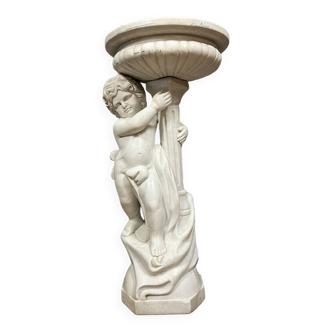 Cherub planter in Carrara marble circa 1900