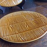 2 round trays by Gien - Val d'Or