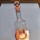 Vintage pink glass bottle