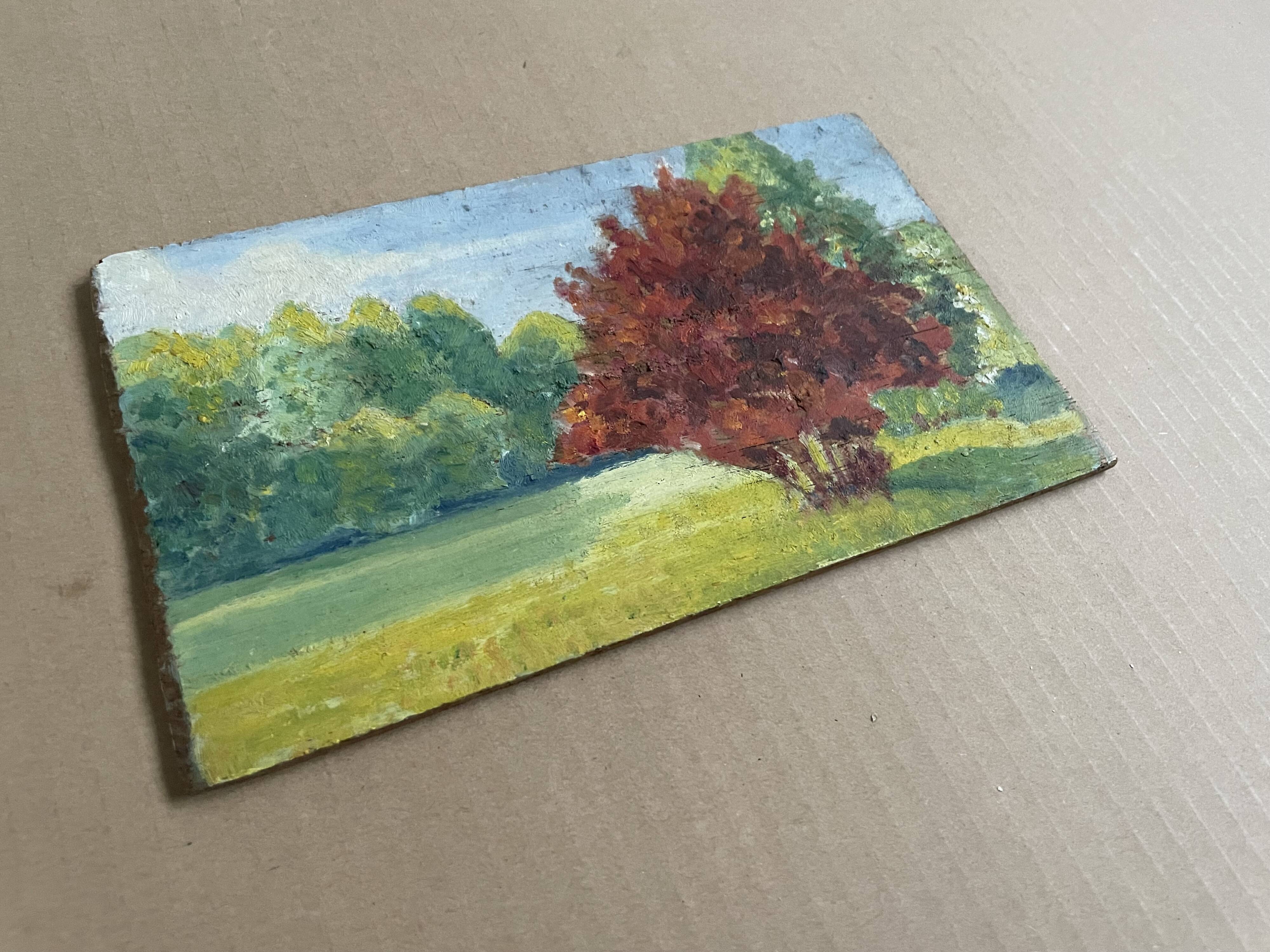 Small old oil on panel