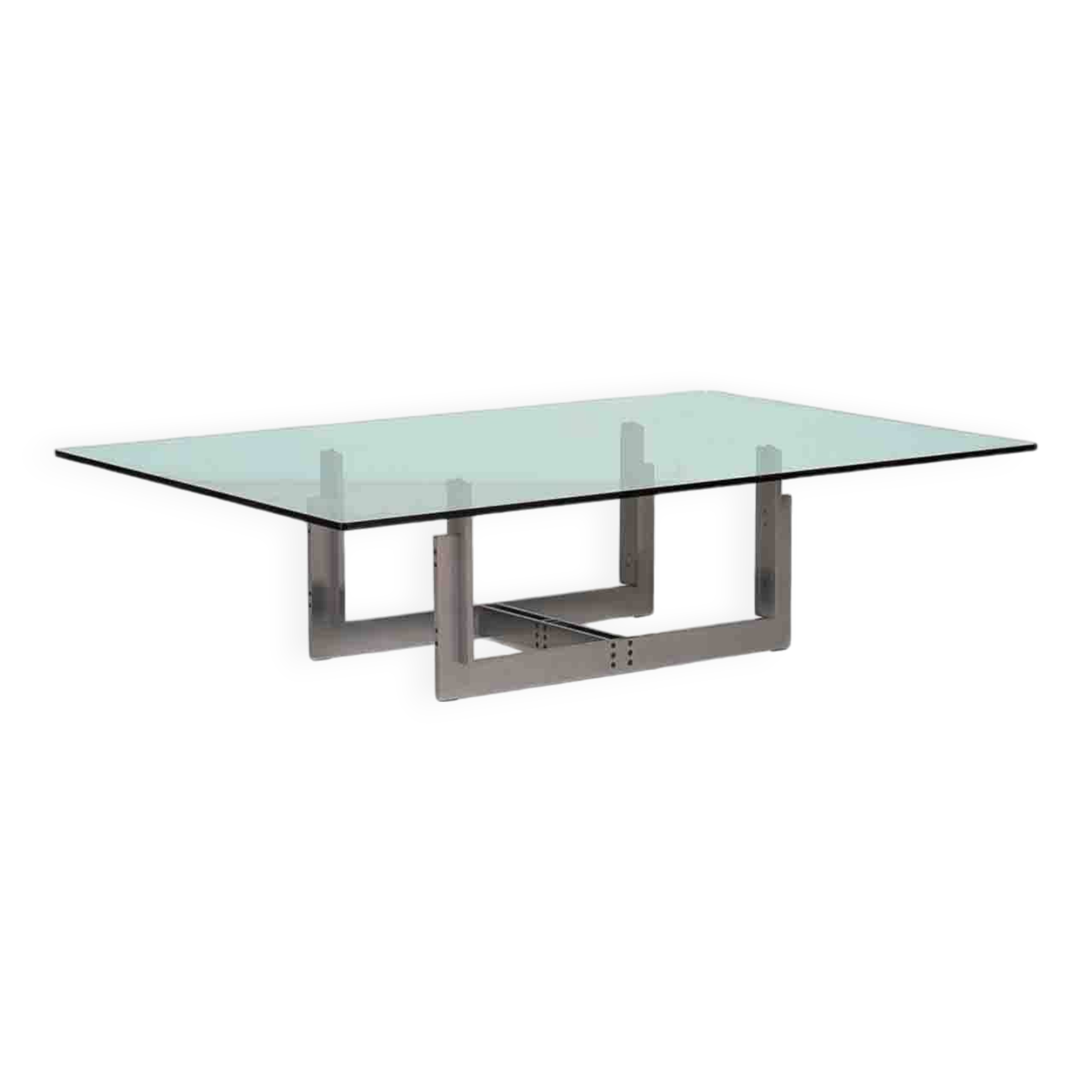 'Florian' coffee table in steel by Carlo Scarpa