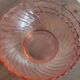 Set of 3 vintage Rosaline bowls in translucent pink glass