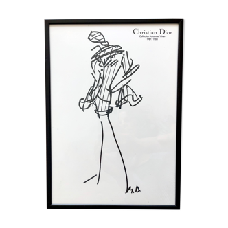 Christian Dior: fashion illustration