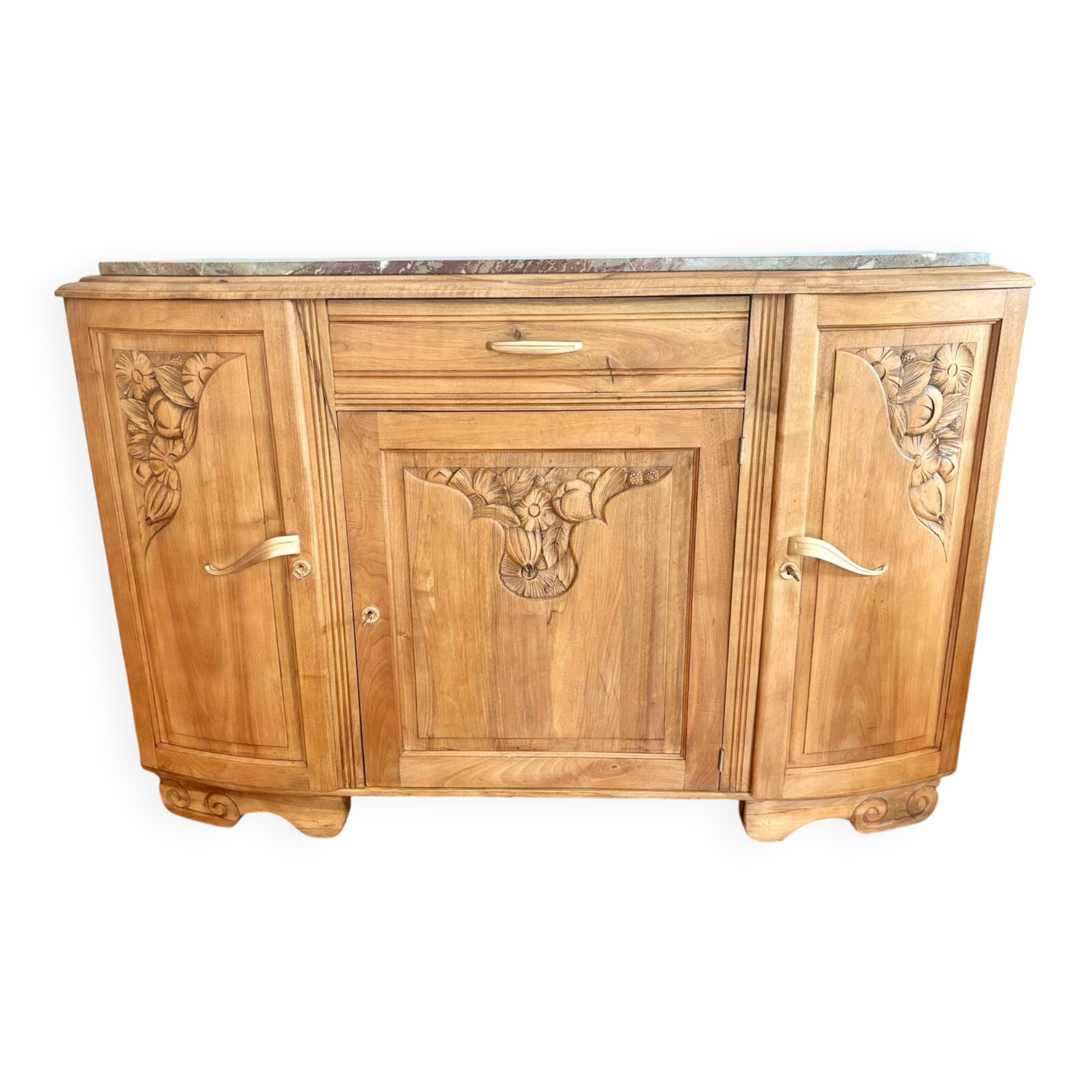 Buffet art déco en chêne massif