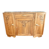 Buffet art déco en chêne massif