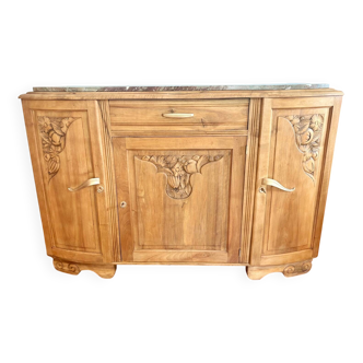 Buffet art déco en chêne massif