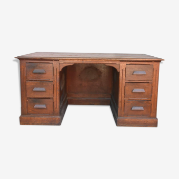 Bureau en chêne d'officiel de mairie époque 1900