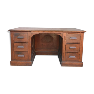 Bureau en chêne d'officiel de mairie époque 1900
