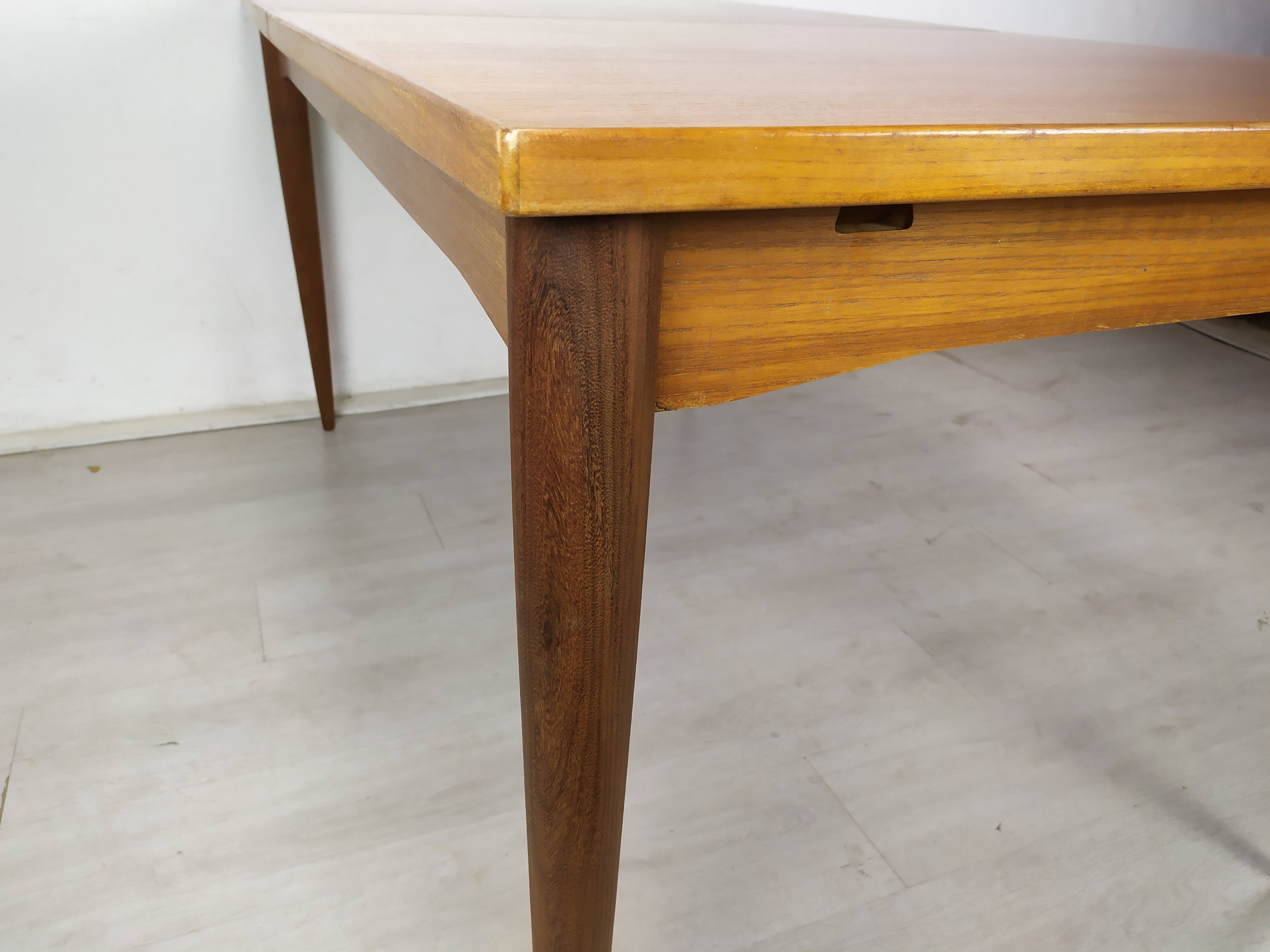 Scandinavian extendable table teak