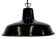 Industrial French Dark Green Enamel Factory Lamp, 1960s