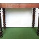 Walnut table on white marble for kitchen, old