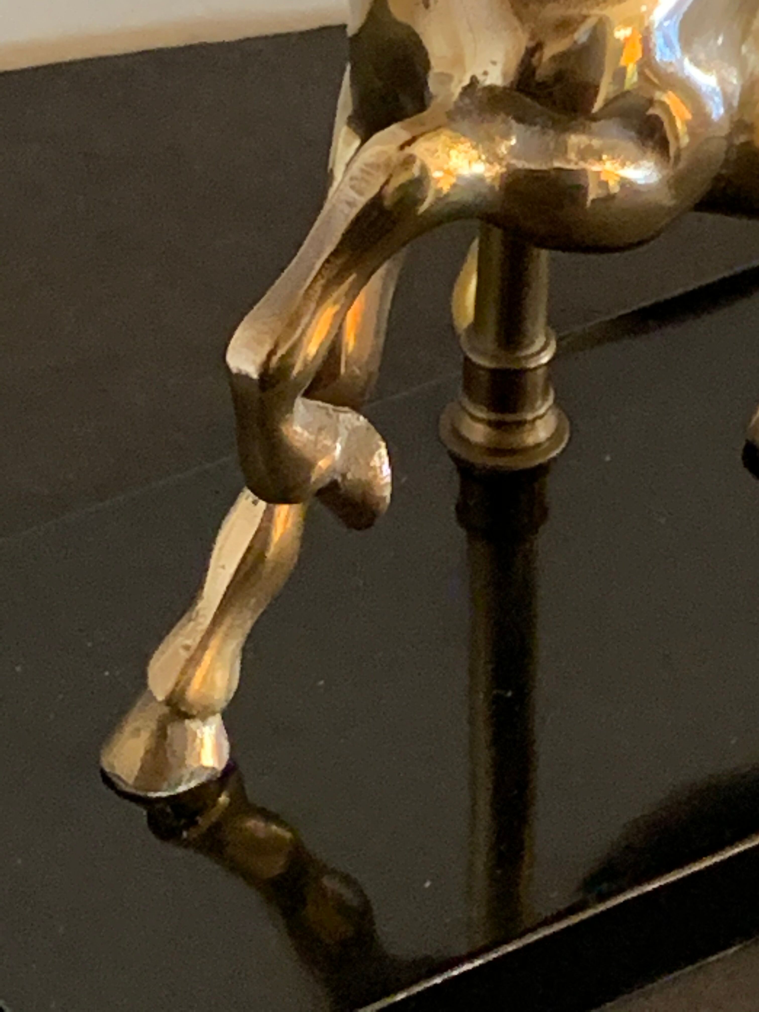 Brass horse lamp 1970