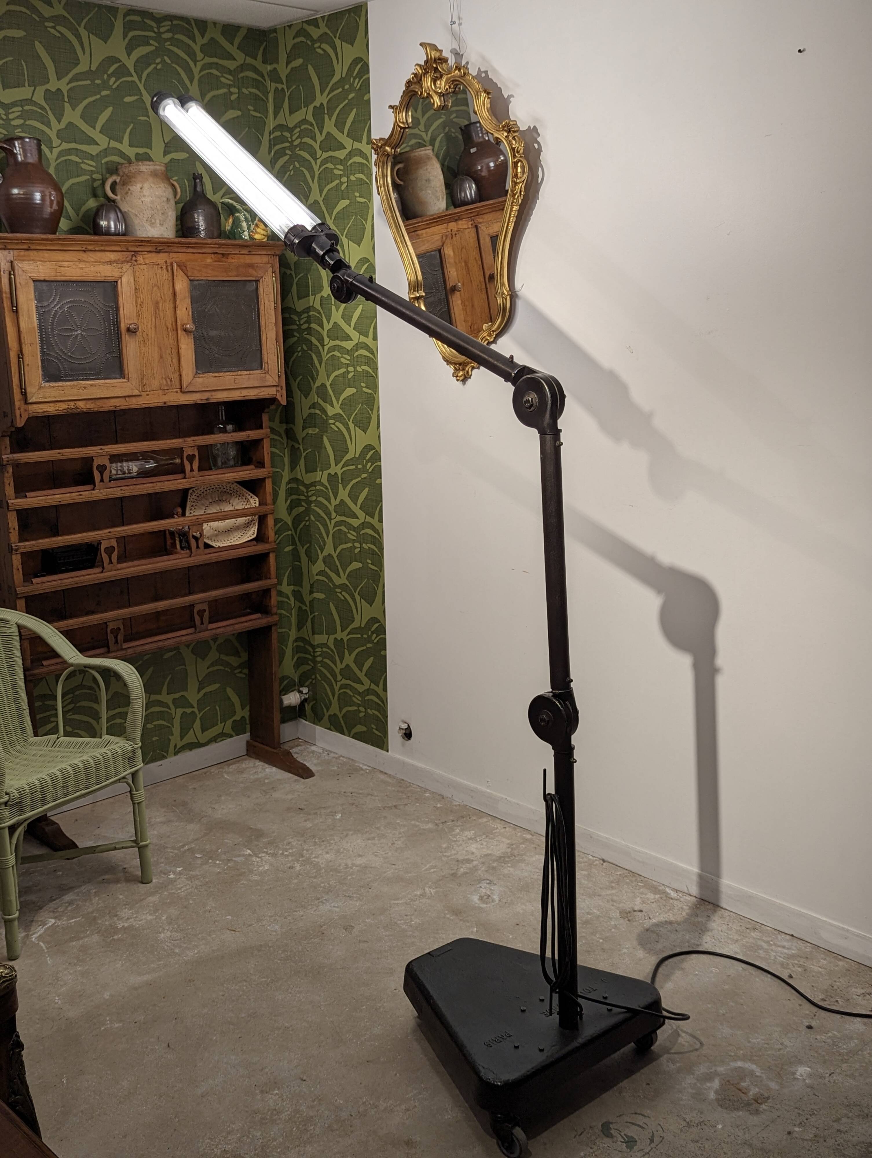 Toulemonde industrial floor lamp aeronautical garage