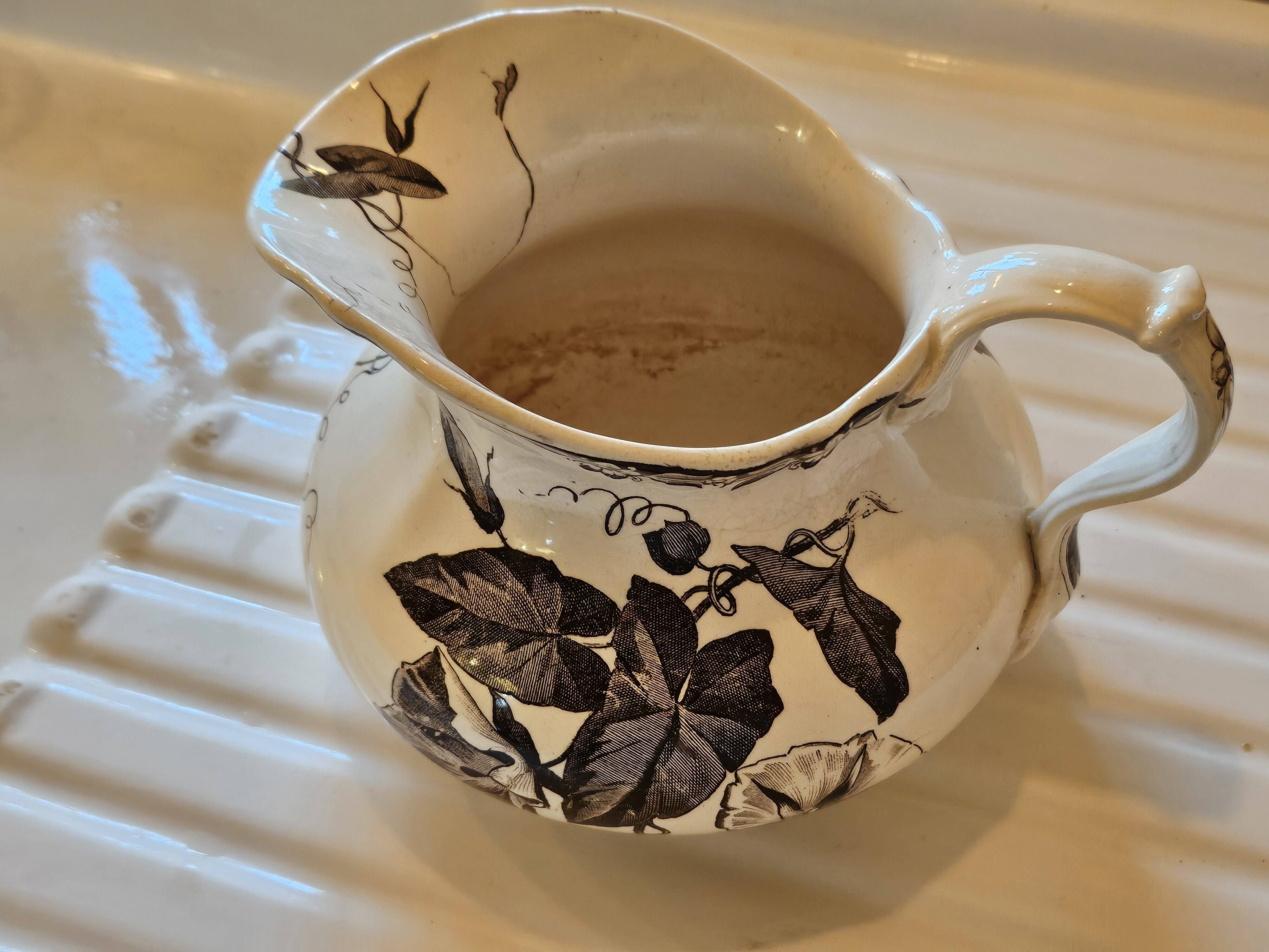 Art Nouveau toilet jug in earthenware "Volubilis"