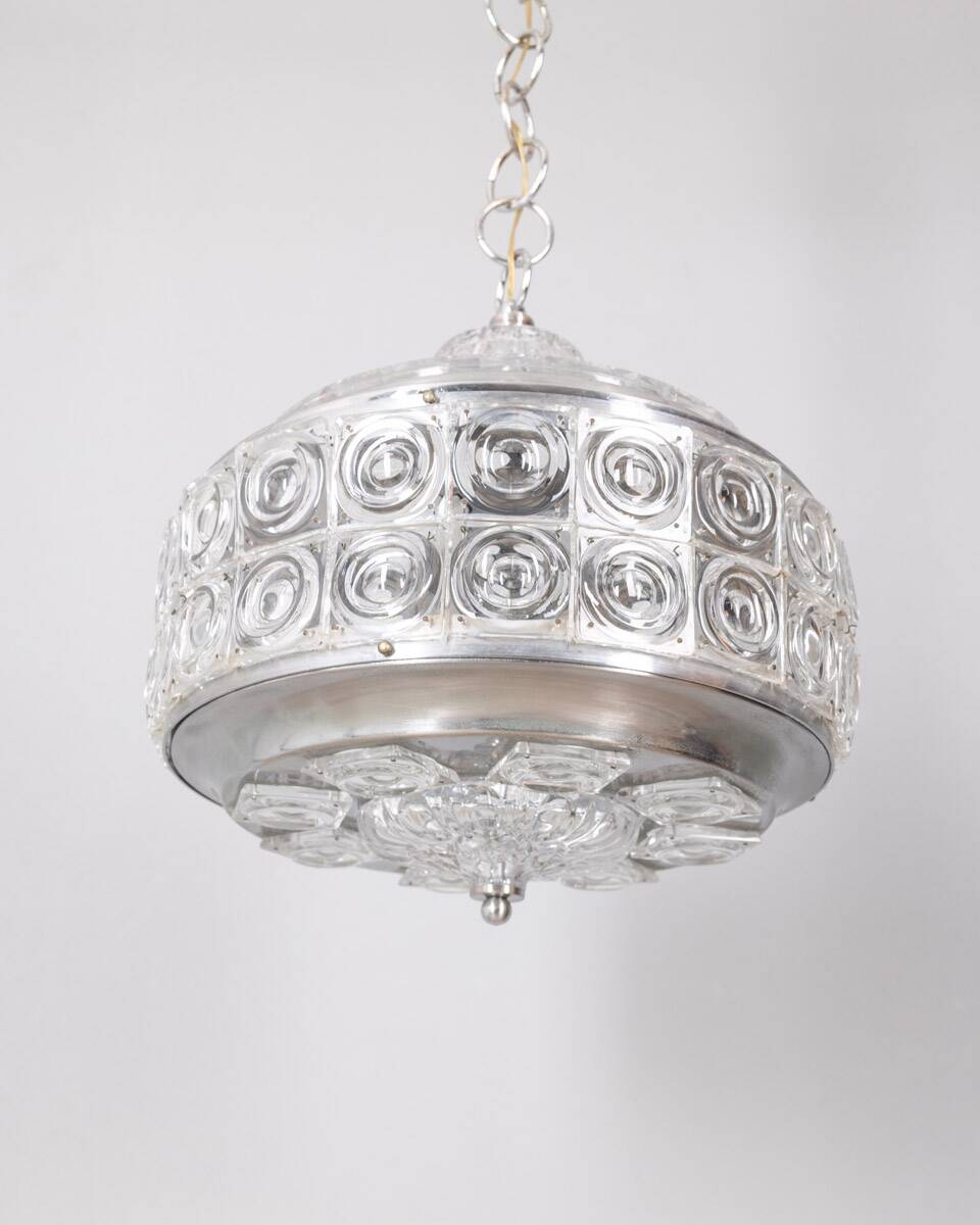 Vintage 60s crystal chandelier decorated design kinkeldey