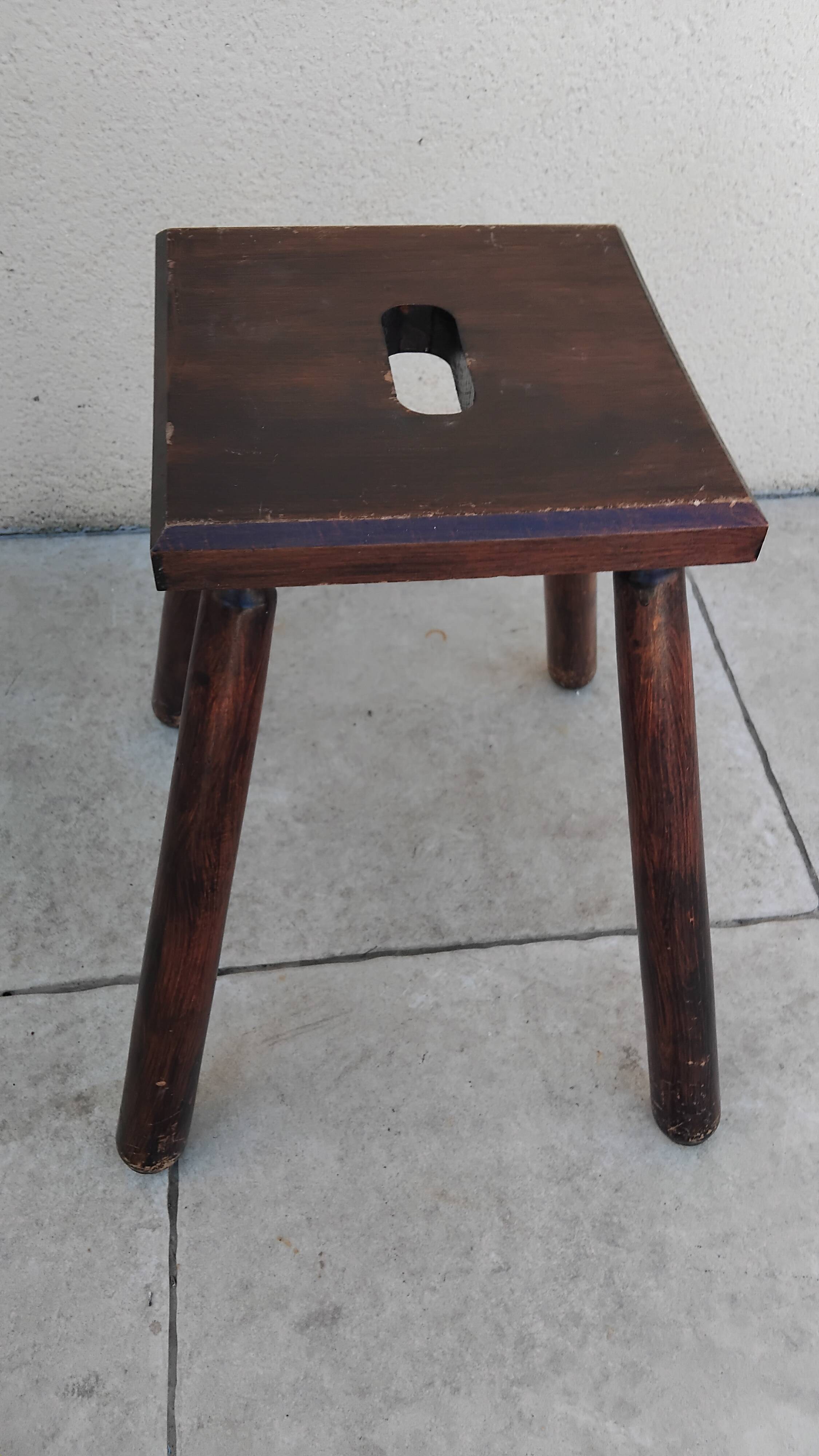 Old vintage farm stool