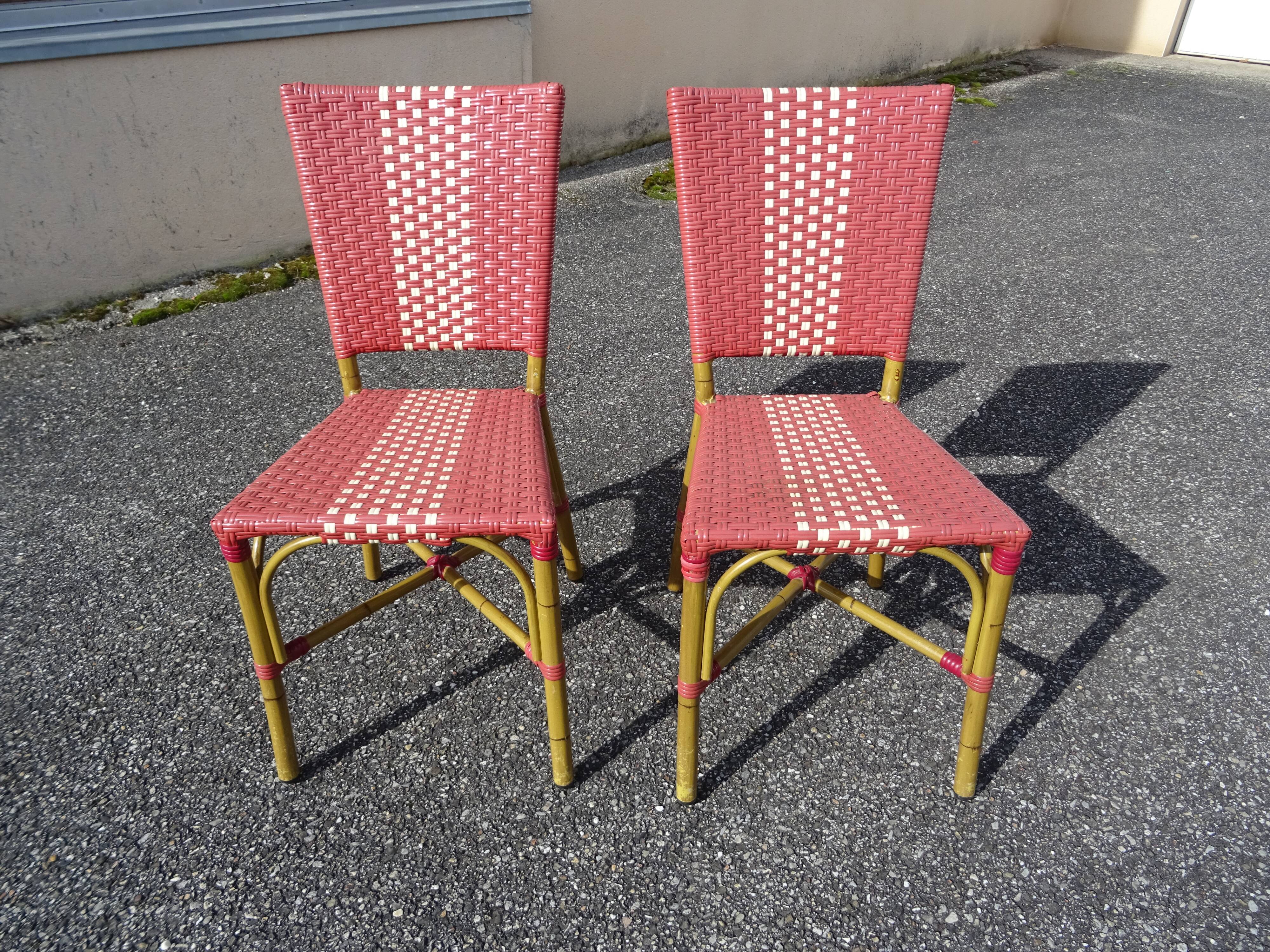 Pair of vintage Parisian bistro chairs