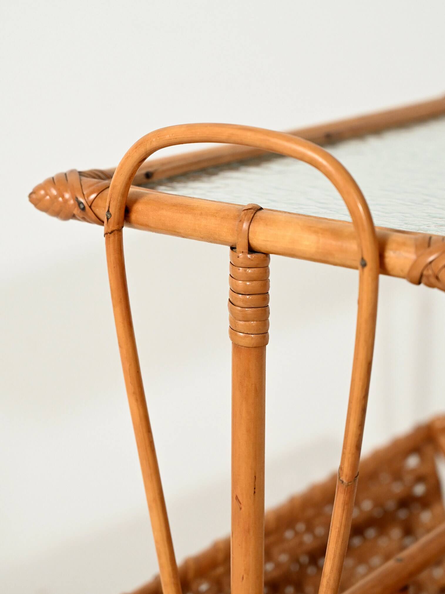 Scandinavian Woven Bamboo Magazine Rack