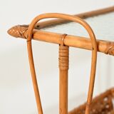 Scandinavian Woven Bamboo Magazine Rack