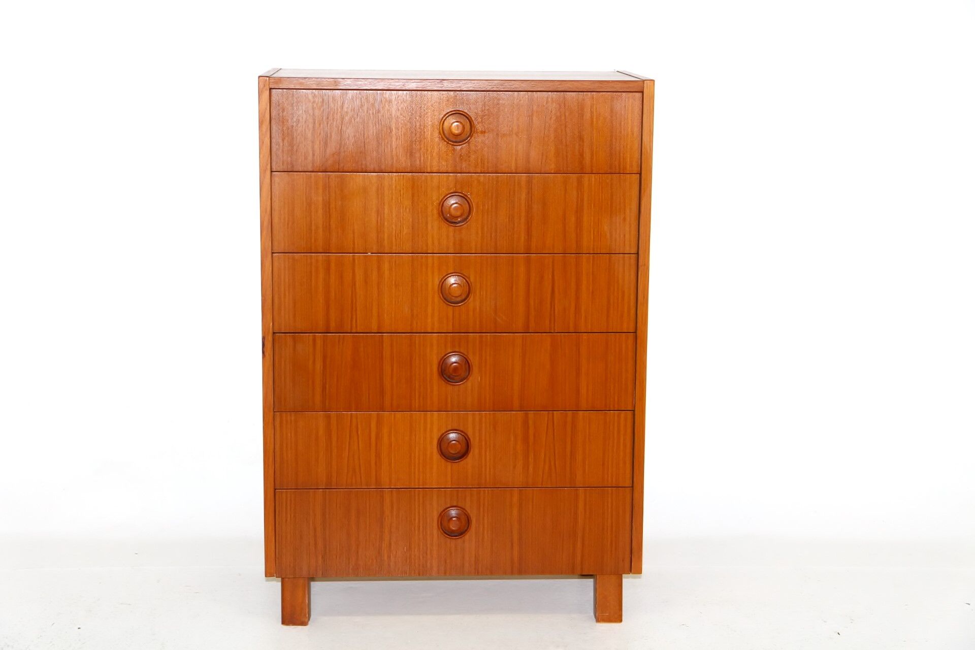 Teak "tallboy" chest of drawers, Sweden, 1960