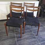 Set of 4 Scandinavian chairs, 1970s