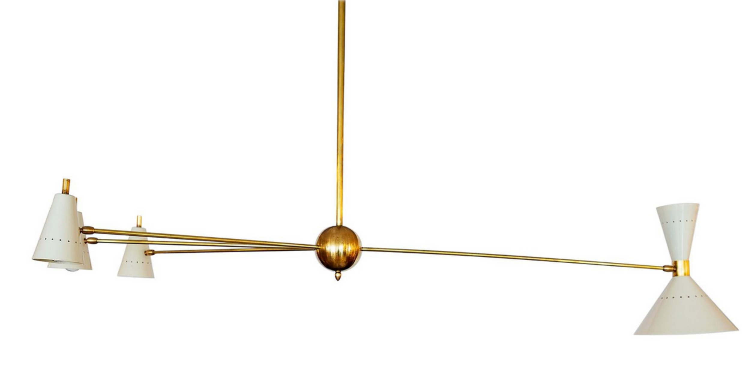 Lustre asymétrique sputnik blanc