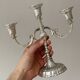 Silver three-branch candelabrum