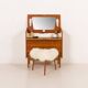 Danish teak dresser with hidden vanity and lights, 1960s