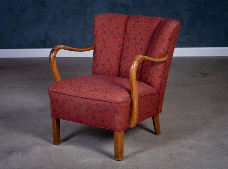 Art Deco armchair attributed to Viggo Boesen, Denmark, 1950s.