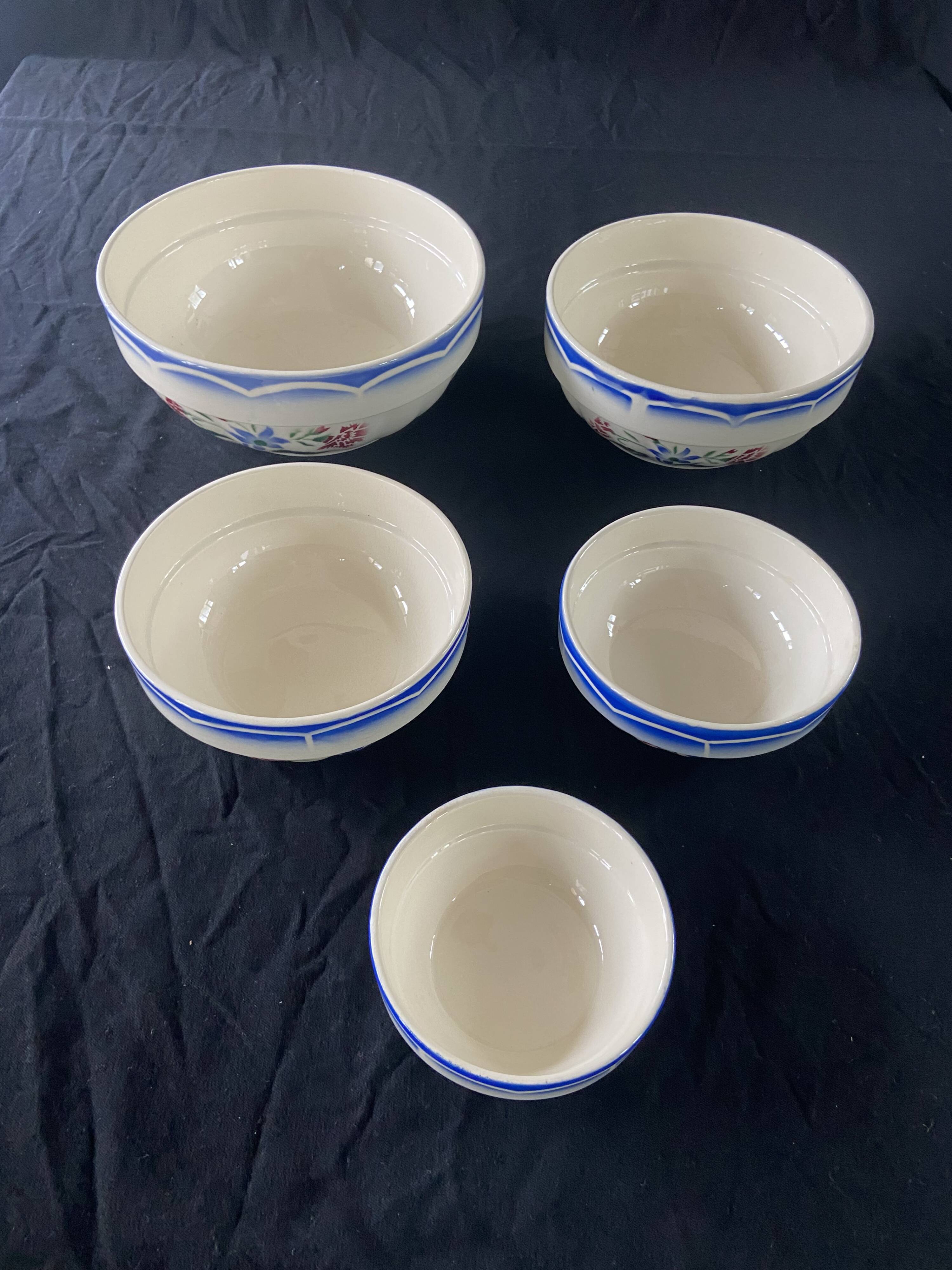 Set of 6 Digoin Sarreguemines "Elorn" salad bowls