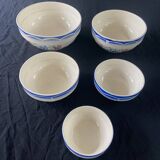 Set of 6 Digoin Sarreguemines "Elorn" salad bowls