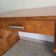 Ancien bureau Art Déco Noyer vintage