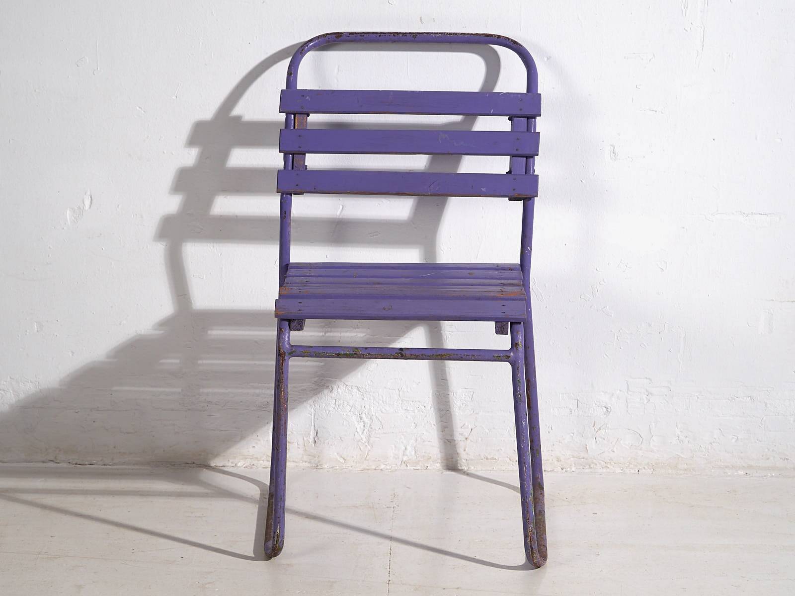 Antique purple patio chairs (c.1920). Set of 2 pieces
